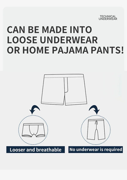 MiiOW Men's Ice Silk Boxer Shorts 3Pcs Breathable Underwear Large Size