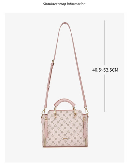 FOXER Vintage Leather Women Handbag Classic Top‑Handle Tote Bag PVC Leather Large Capacity Shoulder Bag Ladies Crossbody Purse