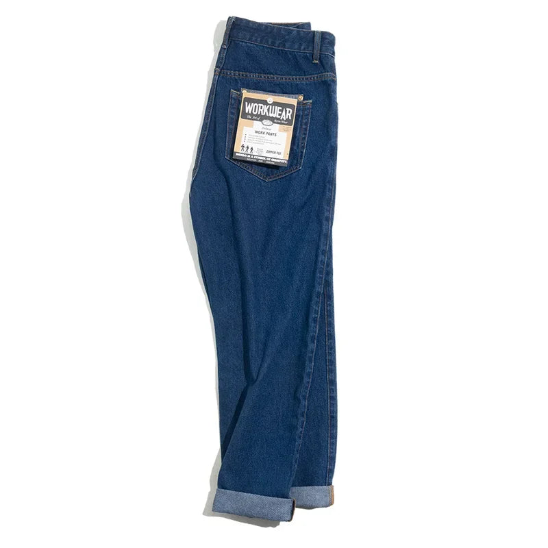 Maden Washed Denim 12.8 oz Retro Loose Straight Jeans