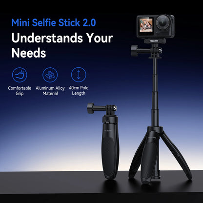 TELESIN Mini Quick Release Selfie Stick