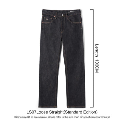 SIMWOOD 2026 Autumn Winter New Loose Straight 13oz 100% Cotton Fabric Jeans Men Washed Vintage Classical Denim Trousers
