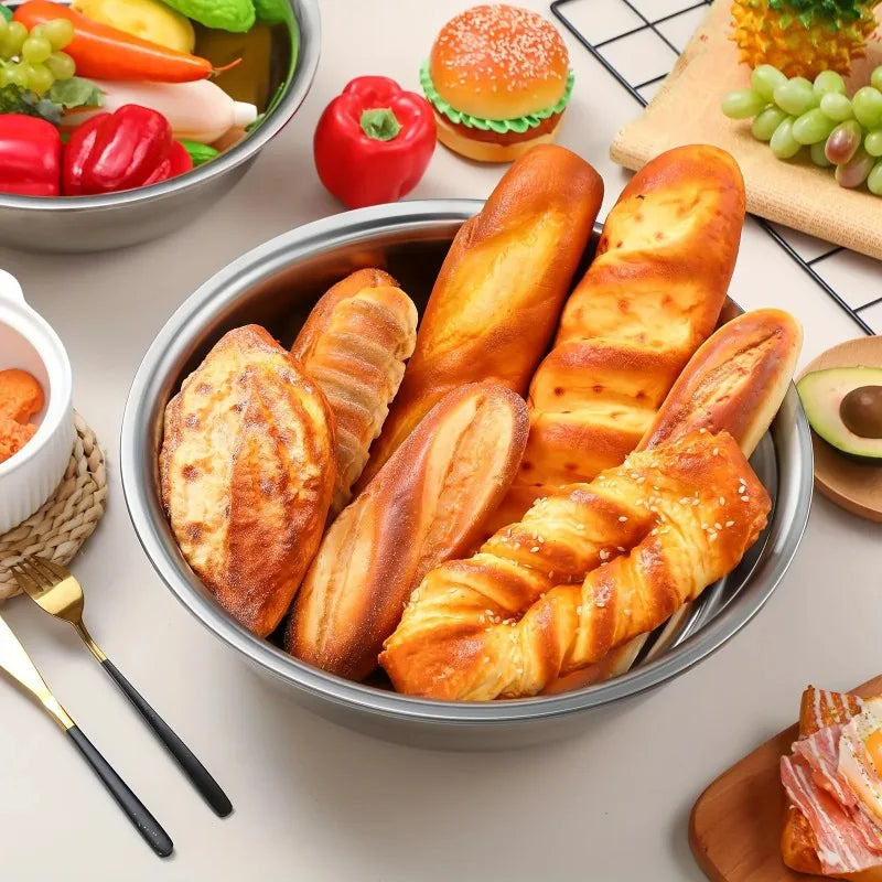 2Pcs Stainless Steel Kitchen Bowls with Lid