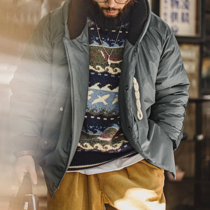 MADEN N-3B Hooded Padded Parka | Grey