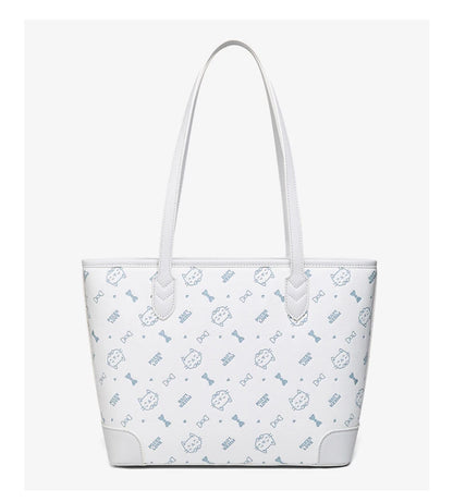 FOXER Summer New Women's Shoulder Bag PVC Leather Daily Tote Bag Female Commuting Purse Large Capacity Handbag for Everyday Use