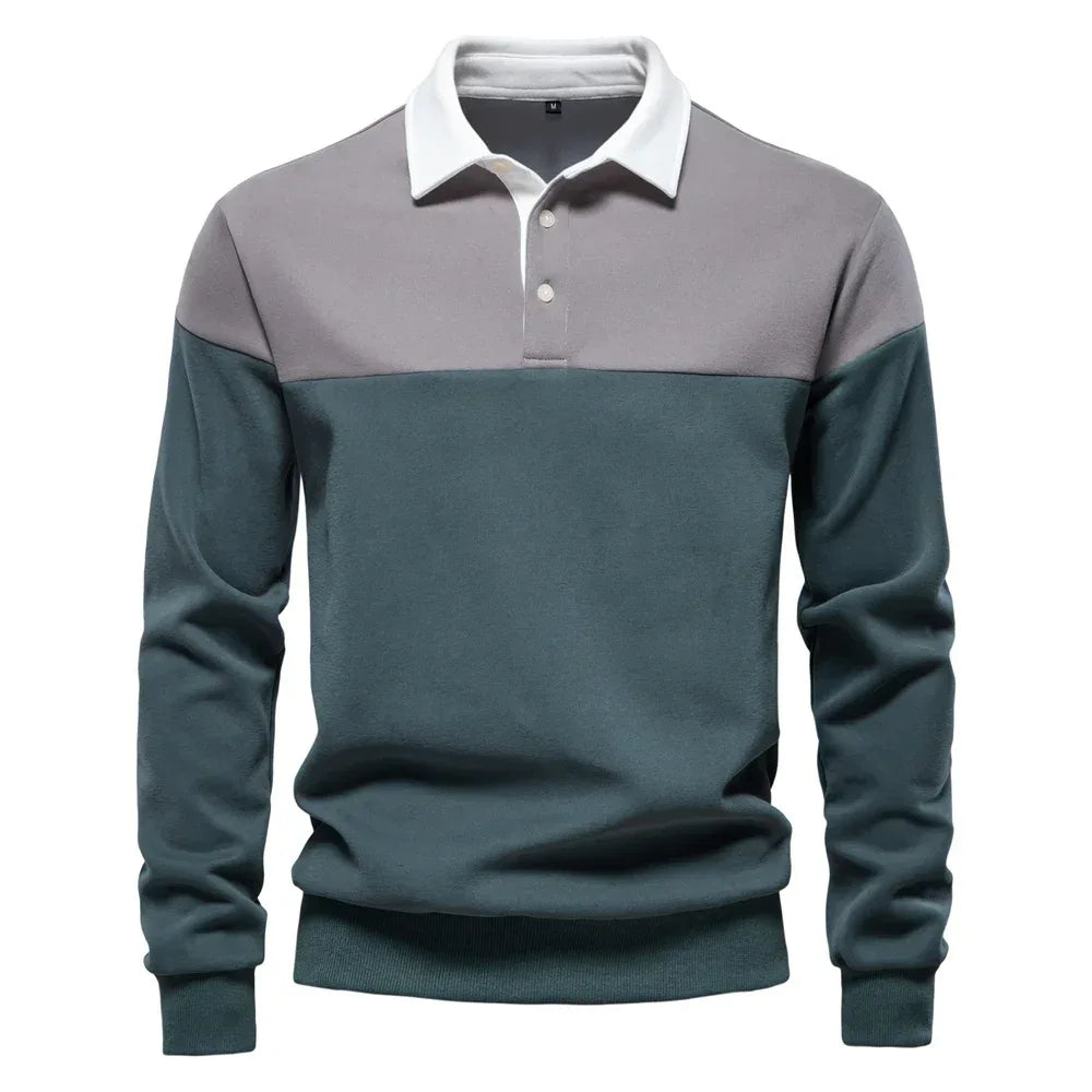 AIOPESON Men's Premium Cotton Block Sweatshirts - ShopHub