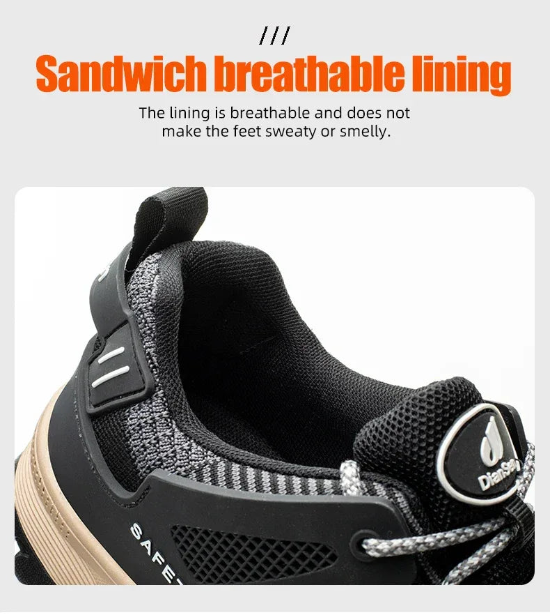 Unisex Indestructible Non-Slip Work Shoes With Steel Toes - ShopHub