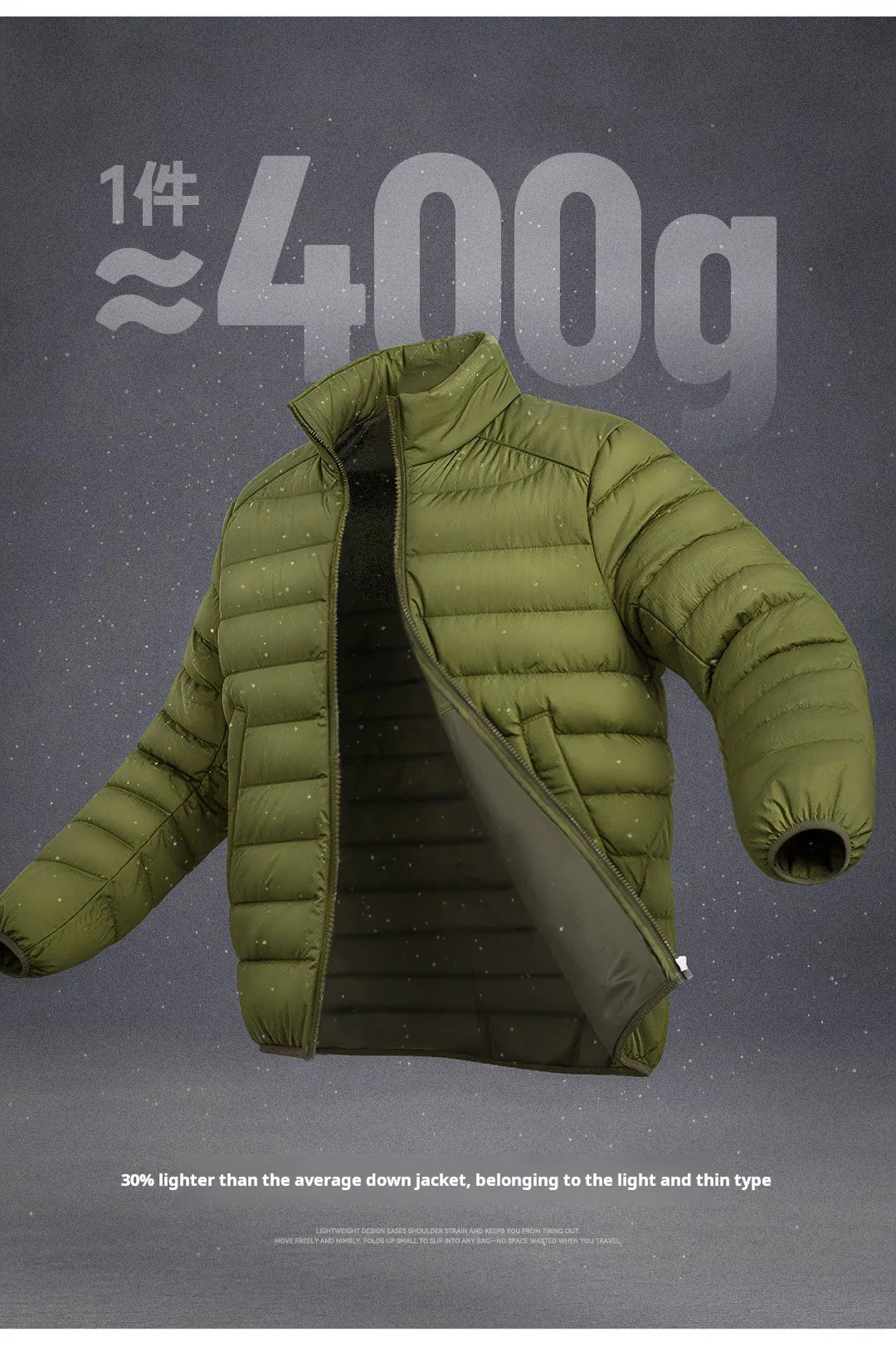Maden Winter Men's Stand-up Collar Down Jacket