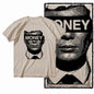 G19 Beige Cotton Men's o-neck COOLMIND  Graphic T-shirt |  Streetwear Big Size Cool men's Tee Tshirt