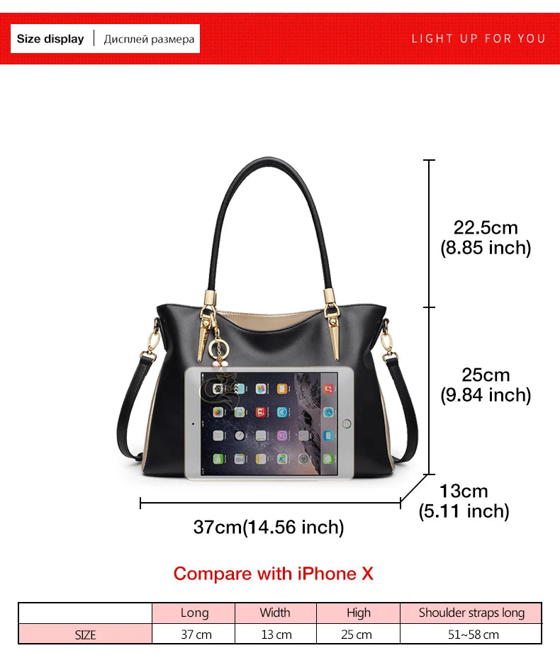 FOXER Leather Women's Shoulder Bag Cowhide Leather Crossbody Bag Luxury Female Handbag Tote Purse Festival Gift for Wife,Mom