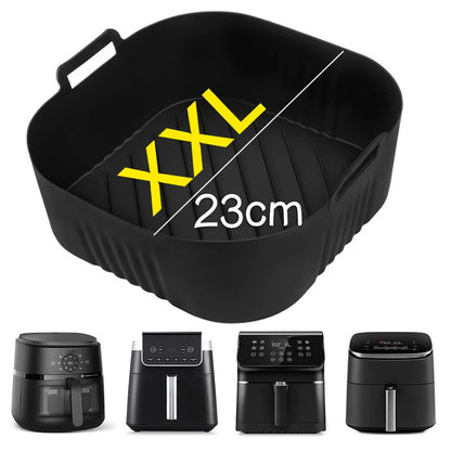 Premium 23cm Silicone Air Fryer Basket Liner for Ninja 180,Cosori 5.5L/6L/6.1L, Phi Series 2000 6.2L Na230