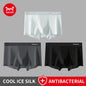 MiiOW Men's Antibacterial Boxers - 3Pcs Ice Silk Breathable Mesh Underwear