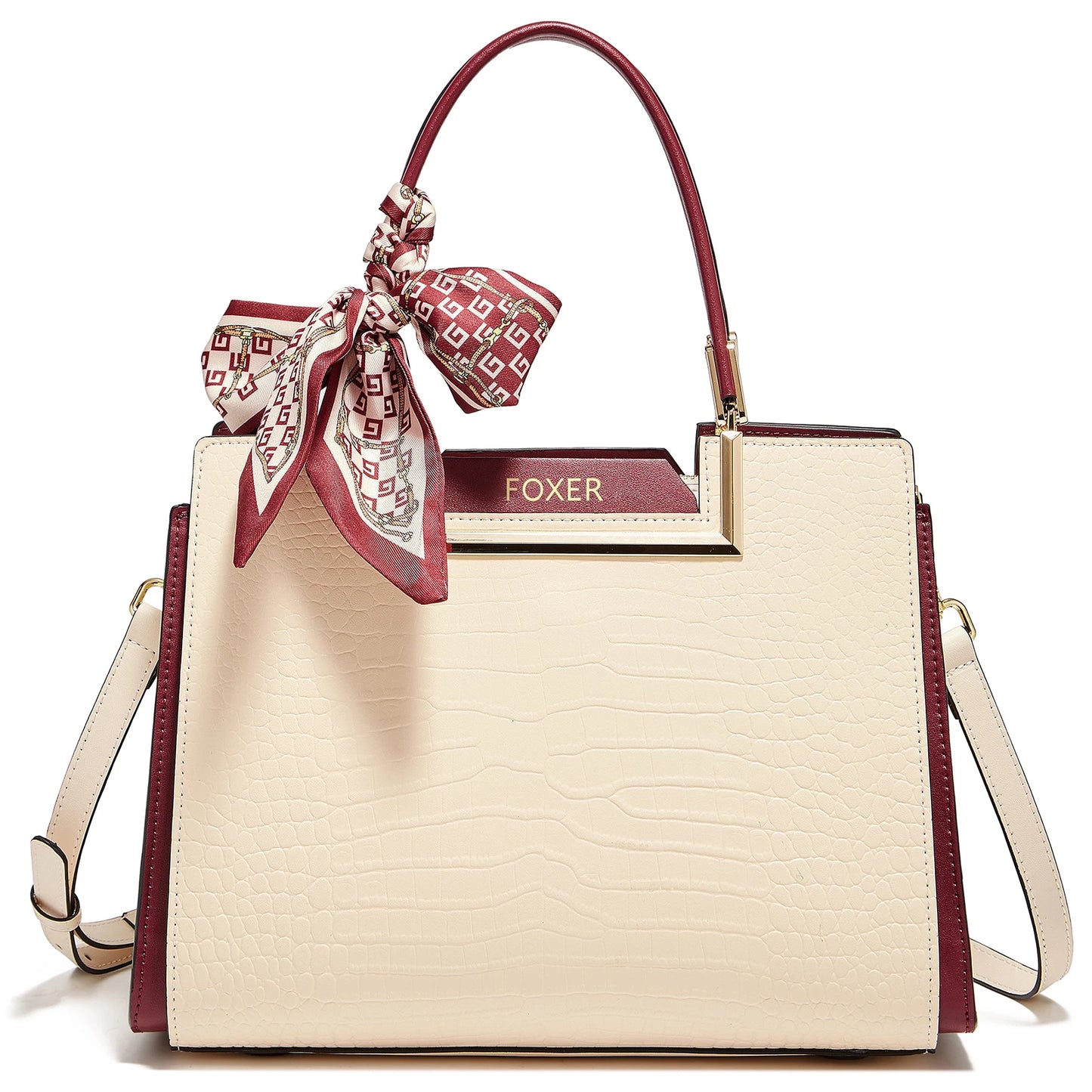 FOXER Luxury Leather Handbag — Premium Cowhide Craftsmanship