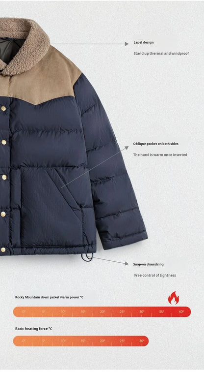 Maden Premium 90% White Duck Down Puffer Jacket