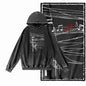 COOLMIND G25 Vintage Print Acid-Washed Black Hoodie