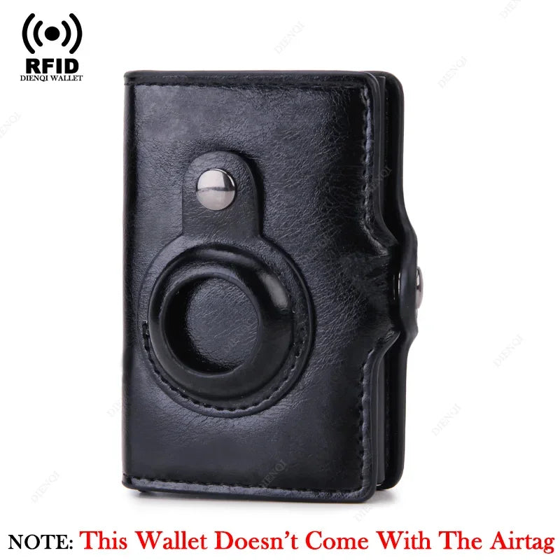 Airtag Wallet Rfid Credit Card Holder Luxury Men Women Bank Cardholder Case Wallet Money Bag Purse For Apple Air Tag Tracker