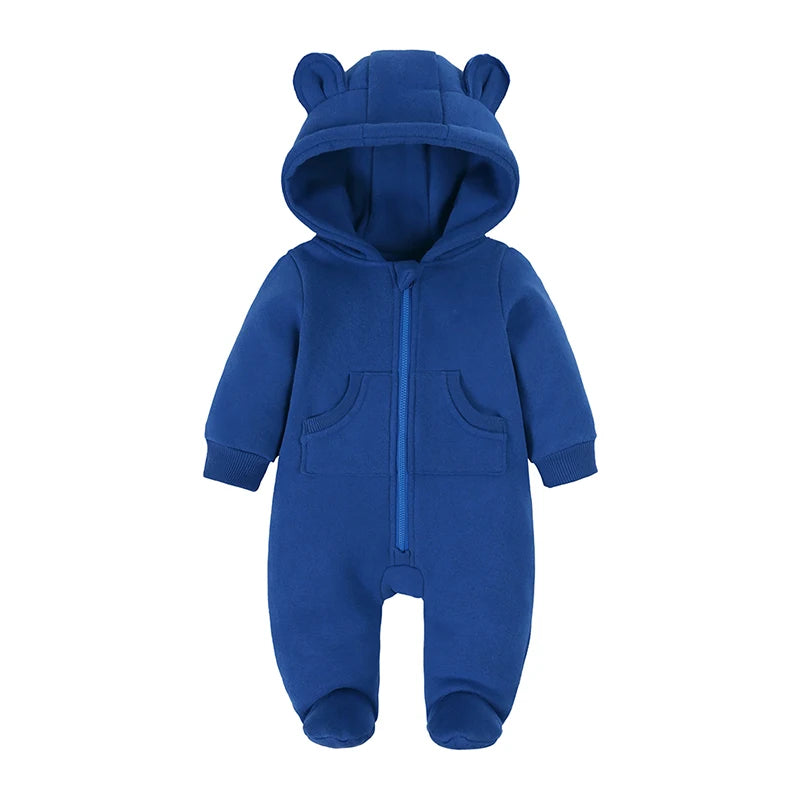 Kids Tales Little Bear Cotton-Blend Zip Baby Romper