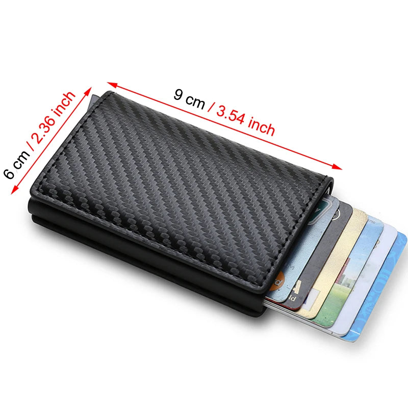 DIENQI RFID Carbon Fiber Card Holder Wallet