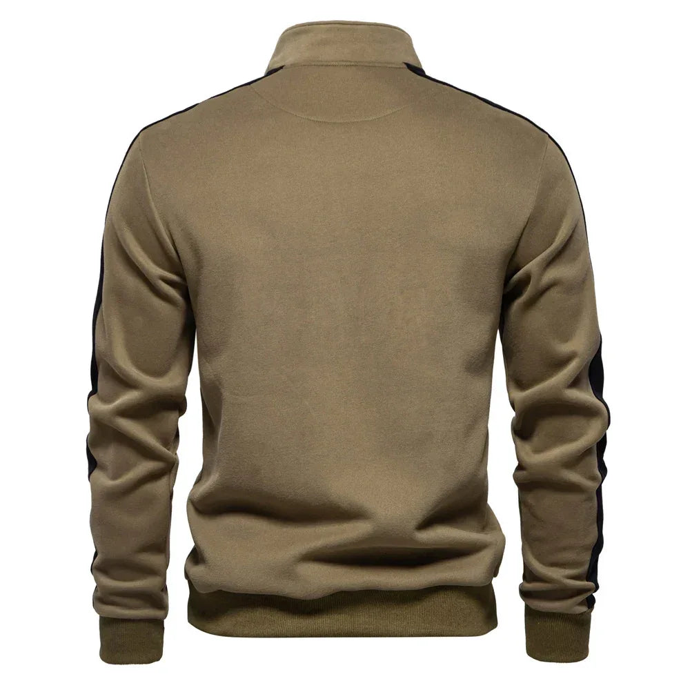 AIOPESON Men's Mock Neck Quarter-Zip Sweatshirts - ShopHub