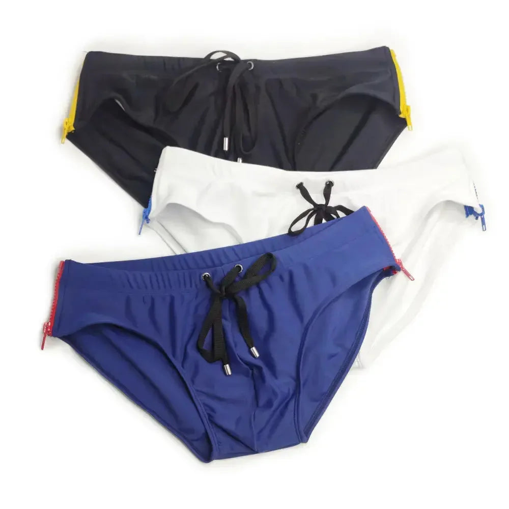 UXH Open Zipper Men's Swim Briefs - ShopHub