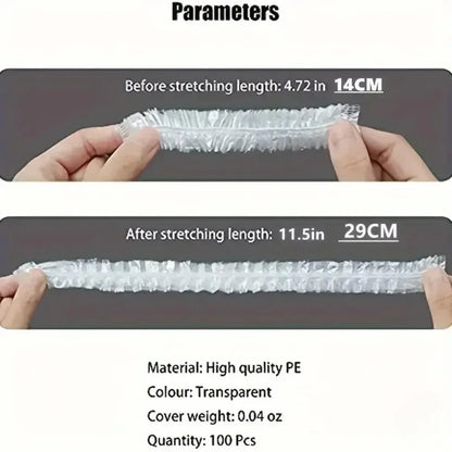 200-Piece Silicone Stretch Lids for Food Storage