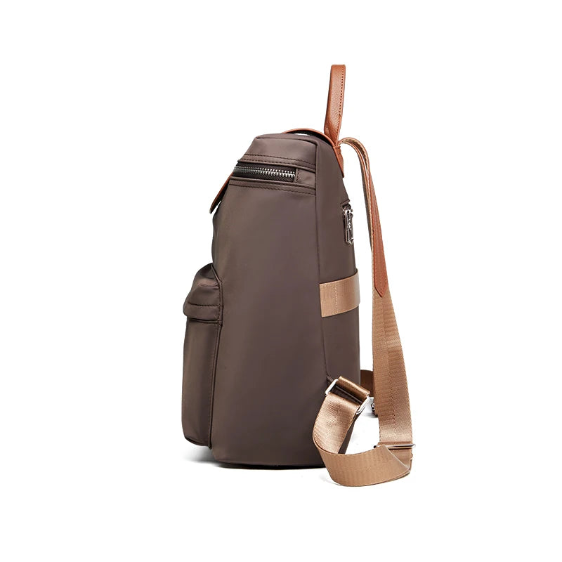 ZOOLER Oxford & Leather Patchwork Backpack