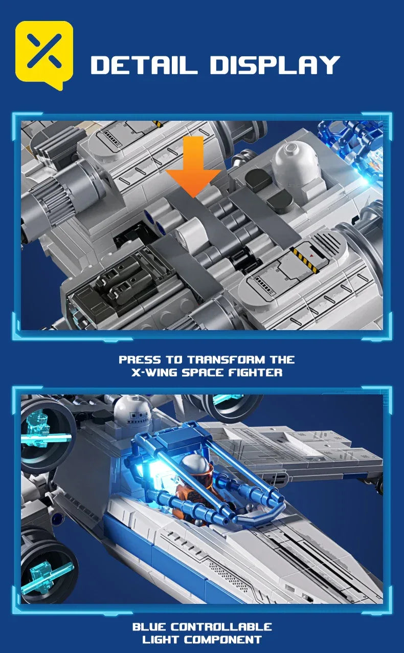 TOYLINX Space Fighter Jet DIY Model With 1271PCS - ShopHub