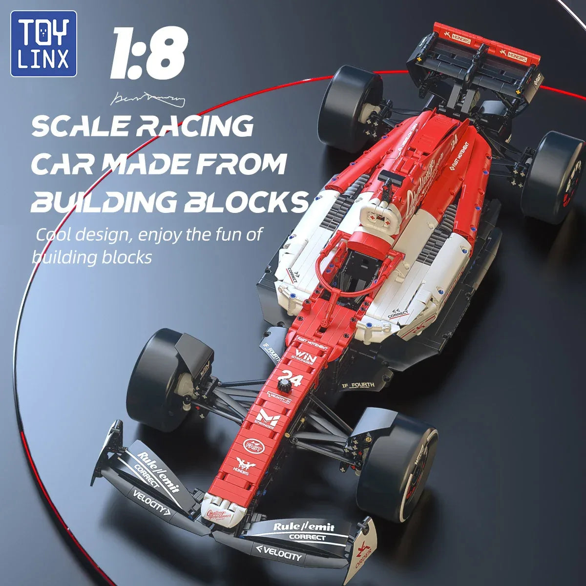TOYLINX 1768PCS 1:8 F1 Race Cars Building Set - ShopHub