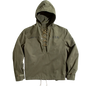 Maden Retro Green Deck Jacket Hooded Sweatshirt wtih Drawstring Collar Cuffs Adjustable Design Windbreaker Pullover for Men