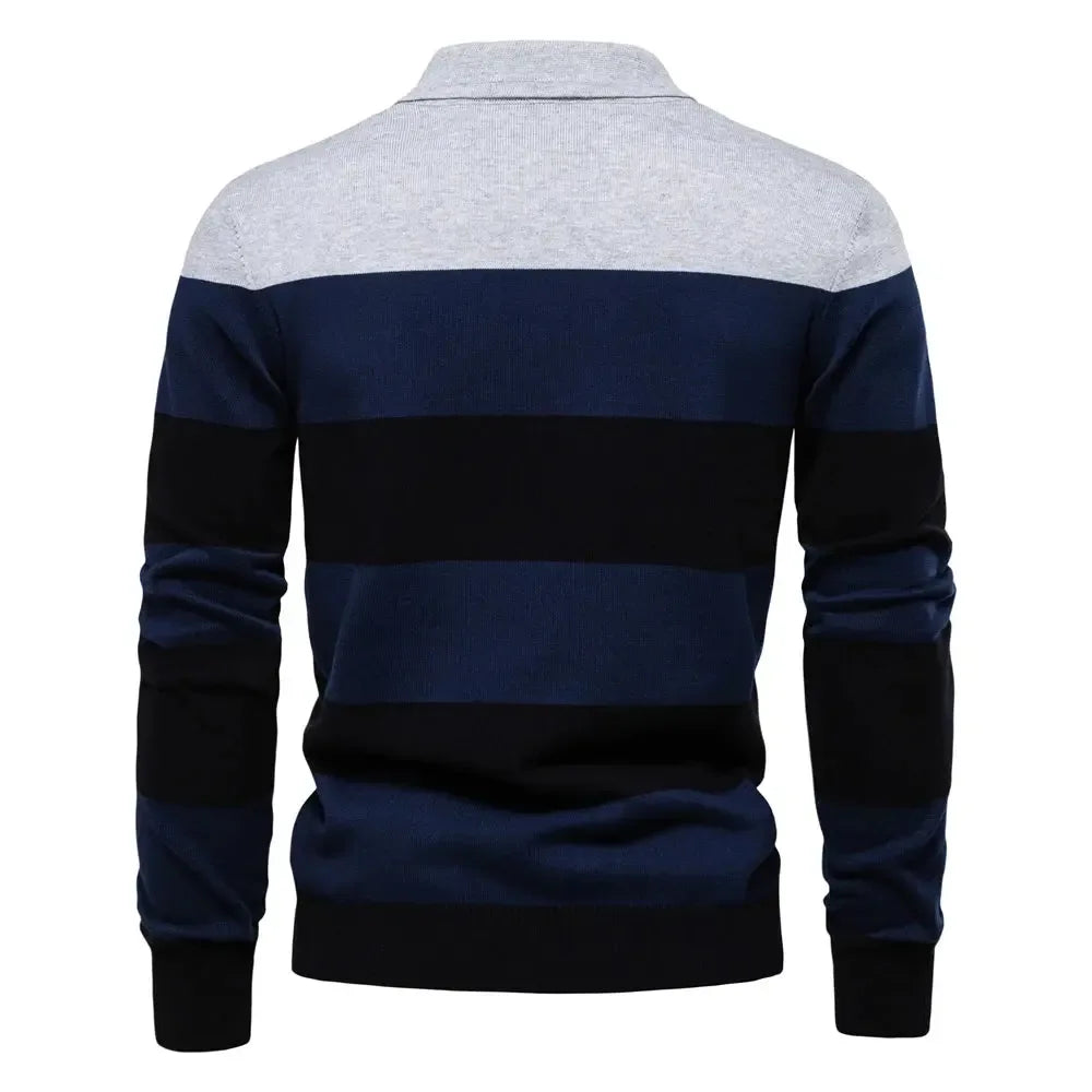 AIOPESON Men's Strip Cotton Sweaters - ShopHub