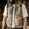 MADEN Khaki Hooded Quick-Dry Utility Vest