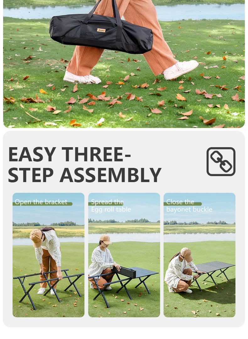 BISINNA Outdoor Egg Roll Table