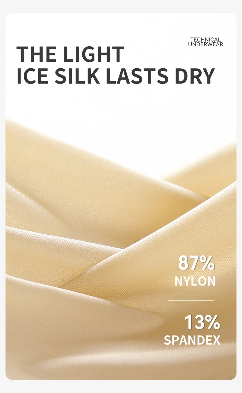 MiiOW Silky Ice Silk Men Boxers - 3Pcs
