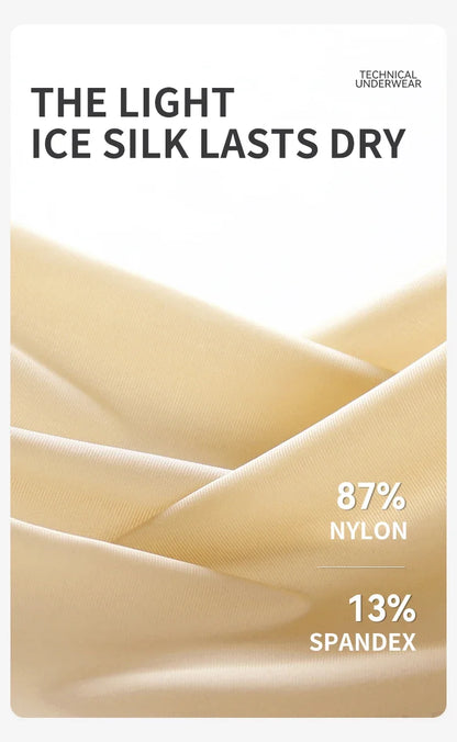 MiiOW Silky Ice Silk Men Boxers - 3Pcs