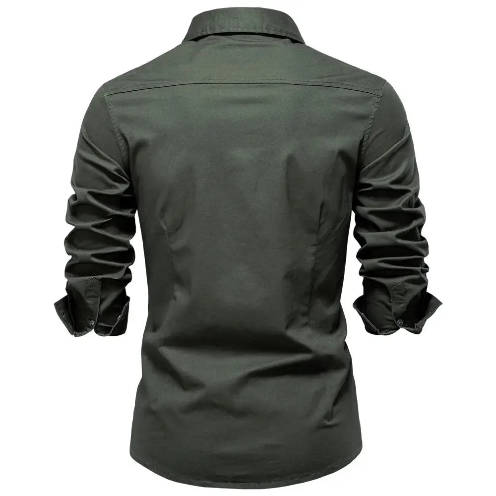 AIOPESON Business Cotton Pocket Shirts - ShopHub