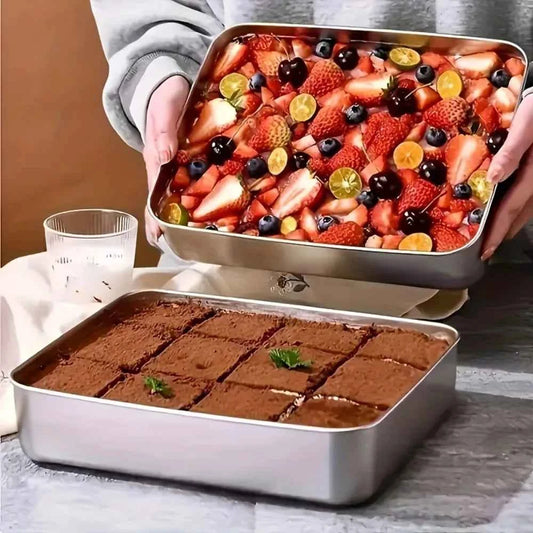 Stainless Steel Food Storage Container, Stackable Airtight Lid for Meal Prep, Fruit Meat Vegetables, Fridge Freezer Pantry