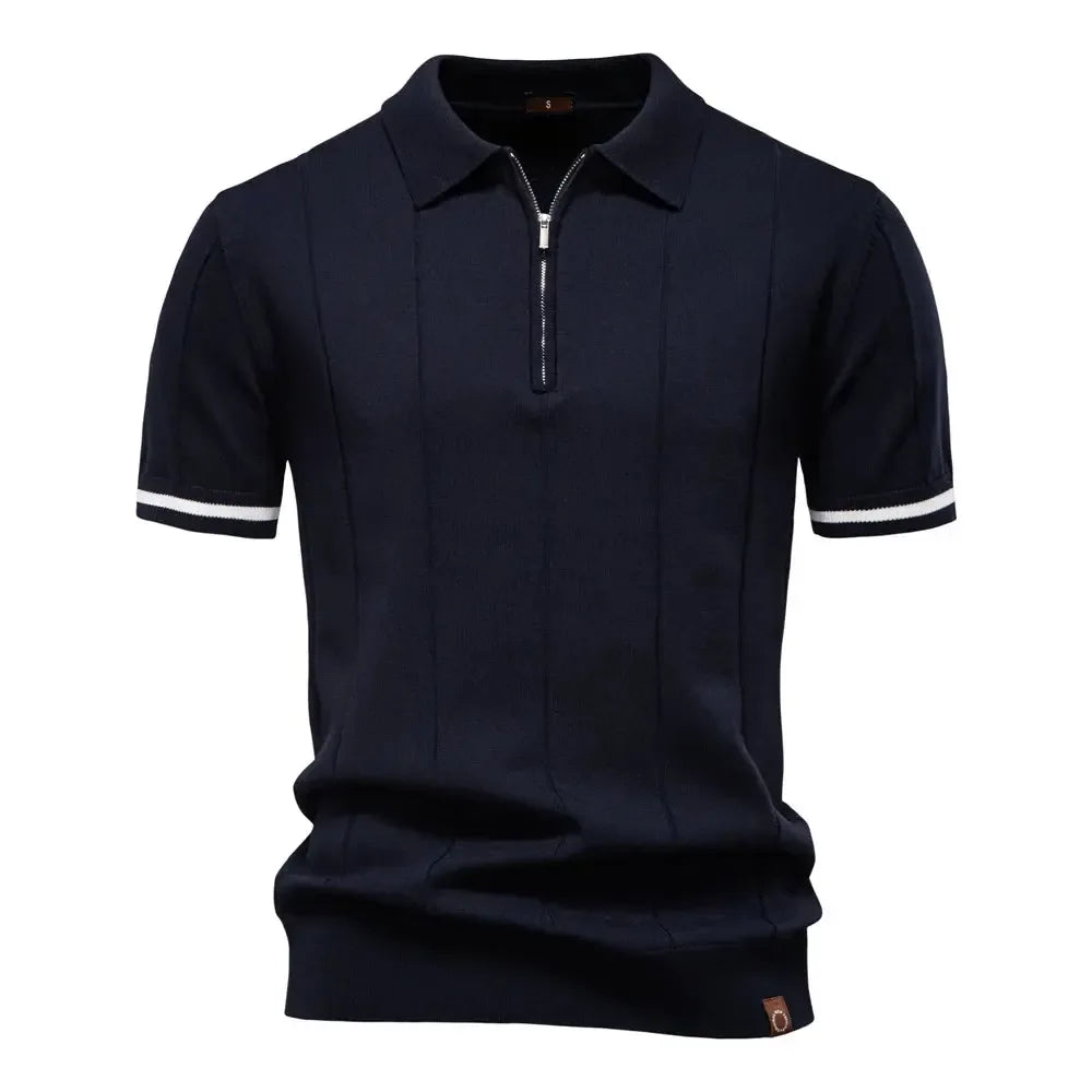 Men's Knit Cotton Polo Shirts - ShopHub