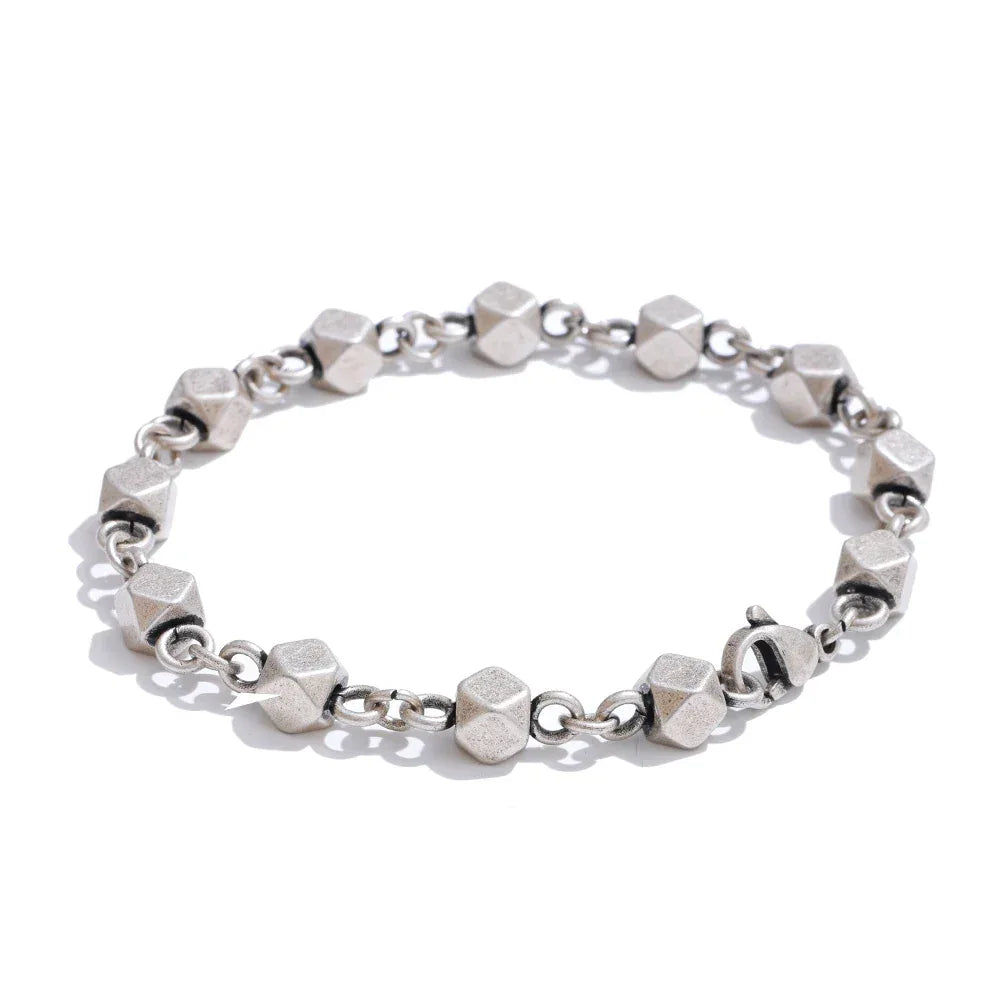 Men's Stainless Steel Handmade Chain Statement Necklace and Bracelet set - ShopHub