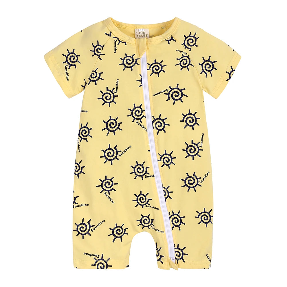 Kids Tales Sunshine Stories Cotton-Blend Printed Romper