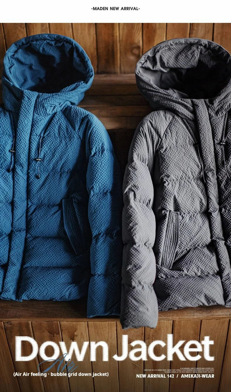 Maden Casual Men's 90% White Duck Down Jacket