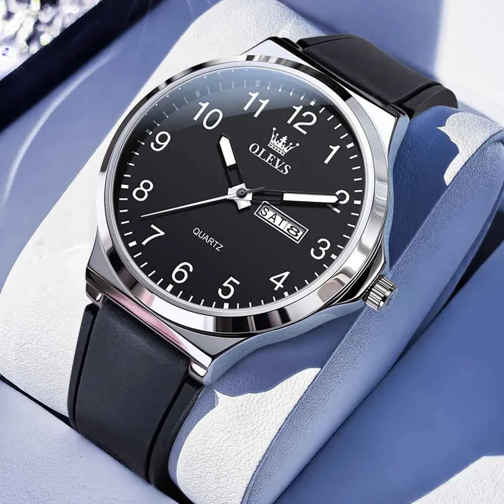 OLEVS 5647 Unisex Watch - Waterproof Casual Quartz Day Date Timepiece for Men and Women