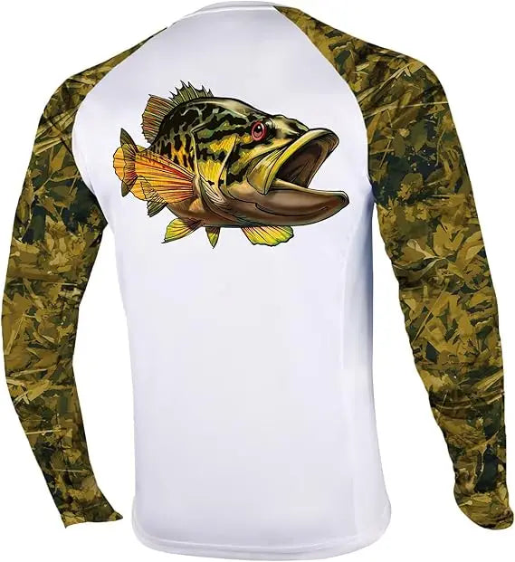 Men's Fishing Hoodie with 3D Printed Sun Protection Suit - Long Sleeved Fishing Top