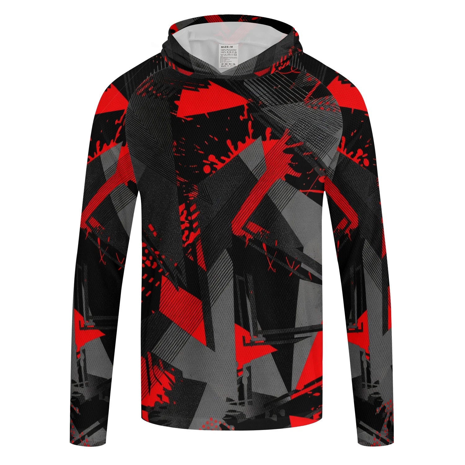 Men's Long Sleeve Fishing Shirt with Hoodie