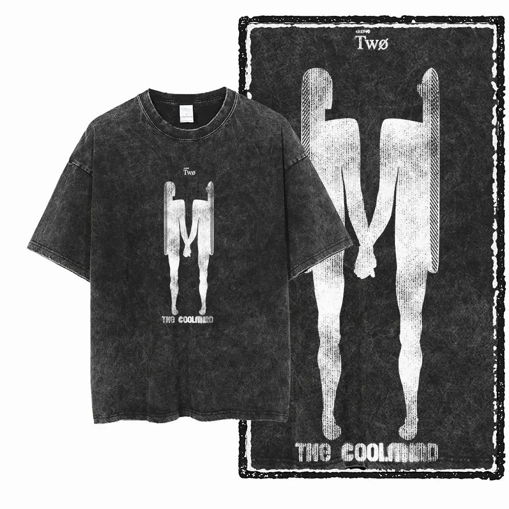 G13 Exclusive Cool 100% Cotton COOL Printed Men's T-shirt | Acid Washed Streetwear Big Size Vintage O-neck Men's Tee Tshirt