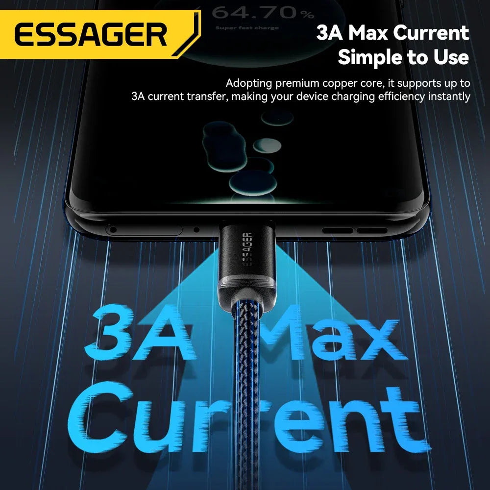Essager 3 in 1 Multi USB A Charging Cable - ShopHub