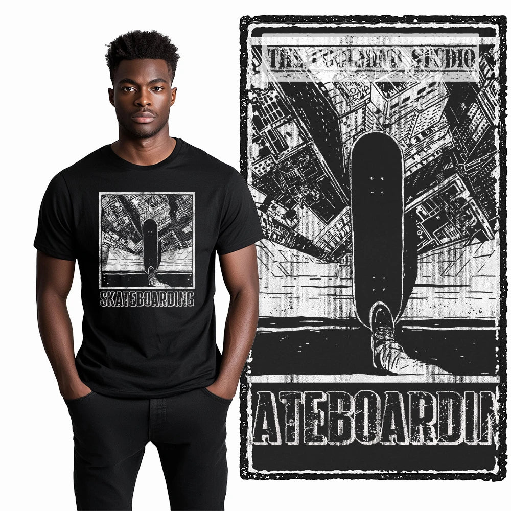 COOLMIND Unisex Skate Graphic Cotton T-Shirt | Streetwear Selection