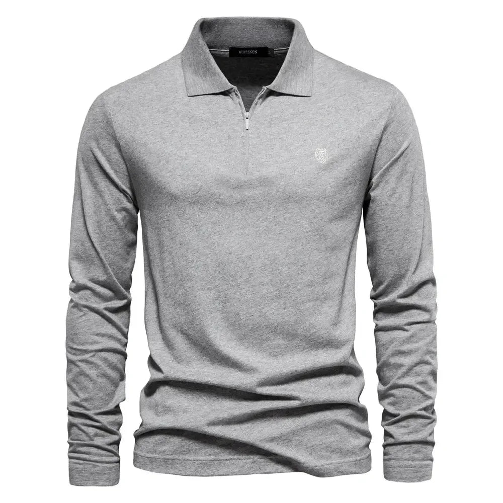 AIOPESON Long Sleeve Men's Polo Shirts - ShopHub