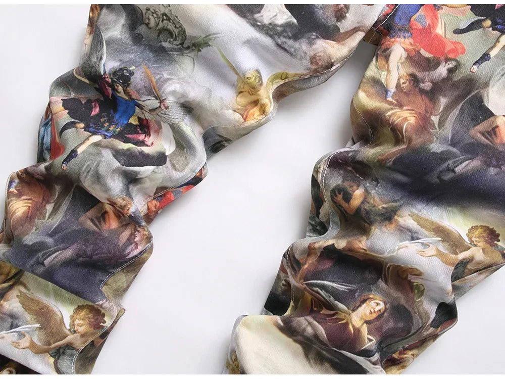 Men’s Classical Painting Print Jeans - ShopHub