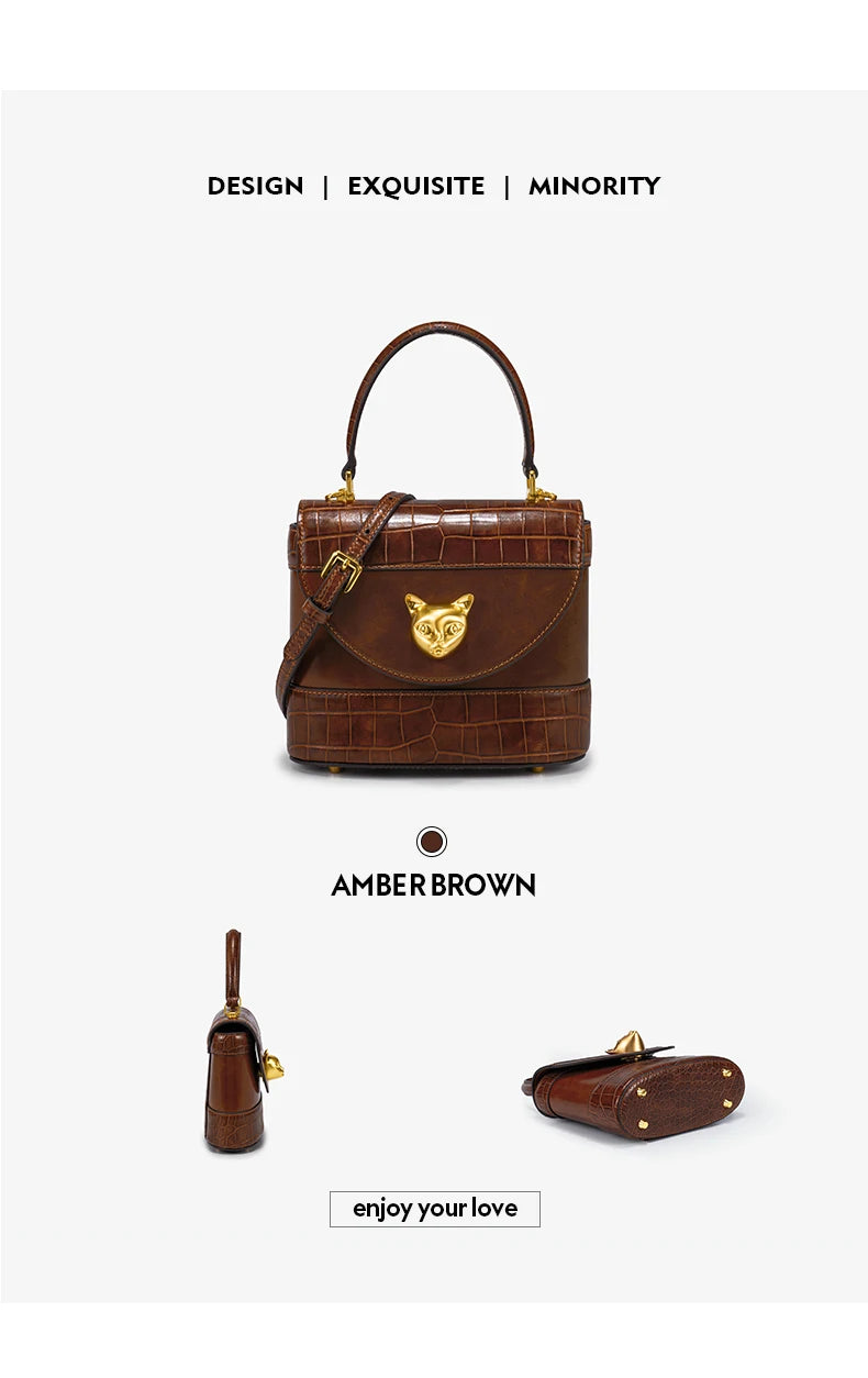 BAFELLI Animal-Print Leather Flap Crossbody
