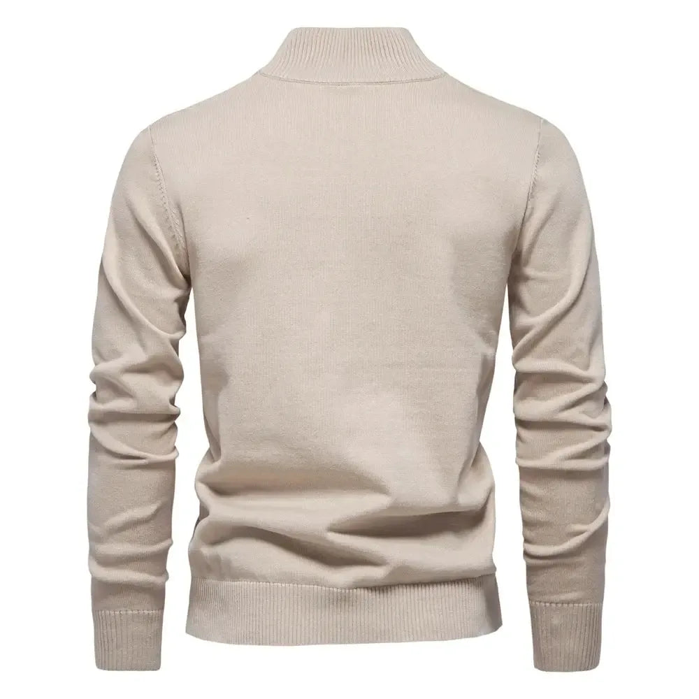 AIOPESON Men's Quarter Zip Cotton Pullover Sweaters - ShopHub