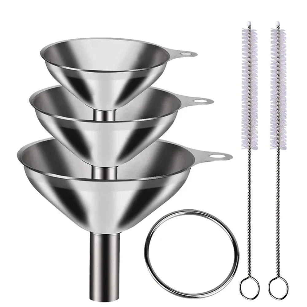 3/5pc Steel Kitchen Funnel Set